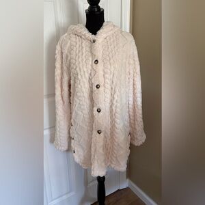 Cozy Cream Button-Up Women Sweater